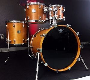 Yamaha 4pc Honey Vintage Natural Maple Custom Absolute Drum Set!