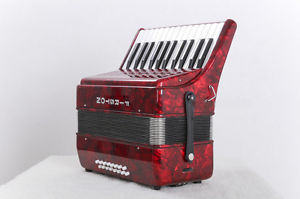 New Red Professional 25 Key 16 Bass Musical Instruments Accordion #