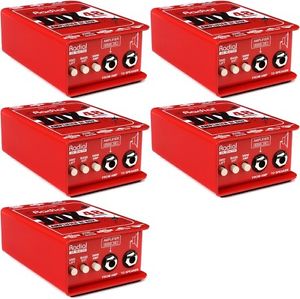 Radial JDX 48 1-channel Active Instrument Direct Box (5-pack) Value Bundle