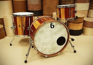 British Drum Company Wild Padauk; Lounge Series; 3 Piece kit