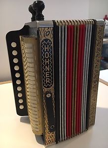 Vintage Hohner 1 row H114 Accordion button box Accordian Germany 