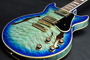 Ibanez / Artcore Expressionist AM93 Jet Blue Burst hollow body guitar, j201019