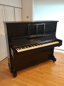 Bechstein Model V (or 10) Upright Piano Ebony Black Antique Vintage