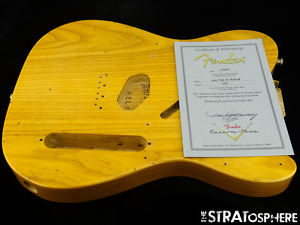 Fender USA Custom Shop Postmodern Relic Telecaster BODY Tele Nitro Guitar Amber