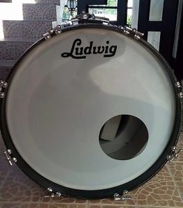 Ludwig vintage blue oyster bass kick drum 20" X 18" 1966 badge set classic 60's