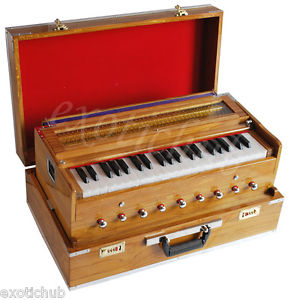 HARMONIUM~TEAK WOOD~TRAVELER~PETI~BAJA~3½ OCTAVE~SHRUTI~440Hz~YOGA~MANTRA~BHAJAN