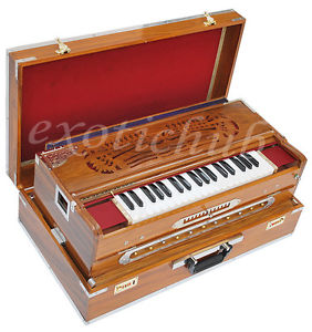 HARMONIUM~13 SCALE CHANGER~TEAK WOOD~4OCTAVE~PETI~BAJA~KEYBOARD~BASS/MALE/FEMALE