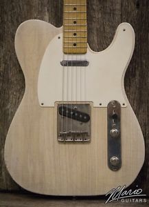 New Mario Martin T-Style Electric Guitar- Mary Kay White w/ Gig Bag (SKU 5279)