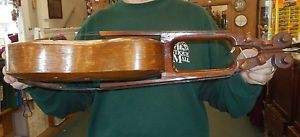 RARE EARLY HAND CRAFTED DOUBLE VIOLIN OR FIDDLE MAYBE FOR SIAMESE TWINS