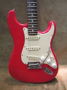 2010 FENDER AM STD STRATOCASTER RARE DAKOTA RED EXC W/OHSC FREE US SHIPPING!