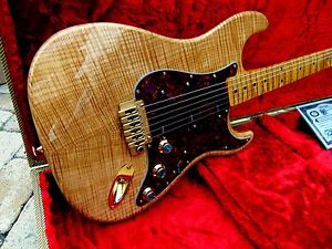 NEW Walla Walla Guitars WallaCaster Natural Flamed Maple Electric Guitar & Case