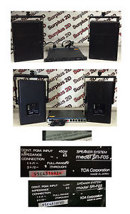 TOA AC-S05 Electronic Control Unit W/2 TOA SR-F05 Speakers