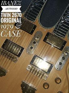 Ibanez Artwood Twin neck 2670 original 1978/9 guitar not a reissue with case