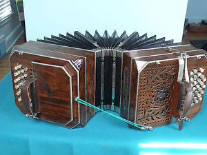 Vintage 110 tone ELA Bandoneon, Tuned, Diatonic, Free Reed, 25 Bass/30 treble
