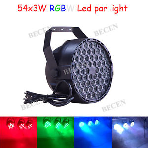 20pcs/lot 54x3 rgbw led par can stage light dmx512 dj party lighting for club dj