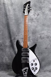 RICKENBACKER / 320 Jet Glo Black w/soft case Free shipping Guiter From JAPAN