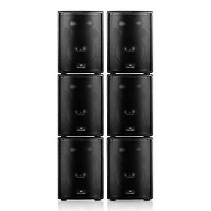 EQUIPO SONIDO SET PA DJ TOTAL 6 BAFLES 2x ALTAVOCES 4x SUBWOOFER 9600W DISCO