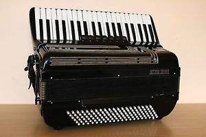 Settimio Soprani Musette LMMM Accordion 120 bass Fisarmonica Black