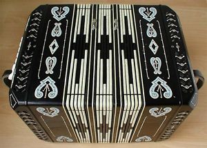 Beautiful Custom-Built GEM Quad Concertina, Made in Italy, Excellent