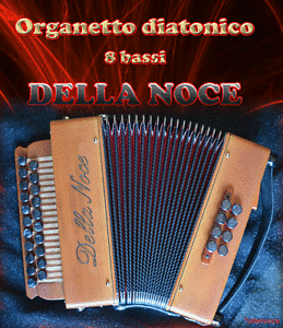 ORGANETTO FISARMONICA DIATONICA ACCORDEON 8 BASSI DELLA NOCE MOD. STUDIO 2