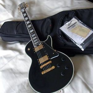 Excellent! GRECO CEG-230 Les Paul Custom Guitar Black Made in Japan