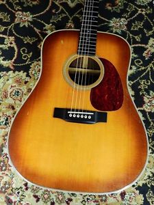 Martin D-28 Sunburst Vintage Acoustic Guitar 1975 Rare Free Shipping from Japan
