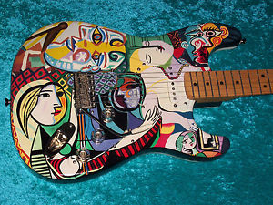 Pablo Picasso Fender Stratocaster Strat USA American vintage guitar painting wow