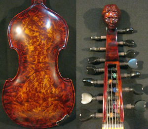 Baroque style bird's eye SONG Brand master 7×7 string 14" Viola d'Amore#2520
