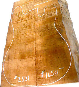 Ancient Kauri Wood! #2531 2 Piece Mega curl body billet!