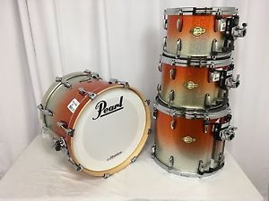Pearl Masters MCX 4 Pc BOP Drum Kit/Orange Sparkle Fade/RARE!/#365/Maple Shell