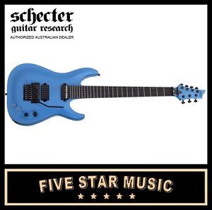 SCHECTER KEITH MERROW KM-7 LAMBO BLUE SEVEN STRING ELECTRIC GUITAR W/ SUSTAINIAC