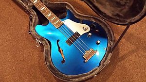 Epiphone Jack Casady Blue Semi-Hollowbody Electric Bass Guitar w/ Hardshell Case