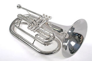 MARCHING BARITON, VERSILBERT, MIT MUNDSTÜCK, + NEU OVP