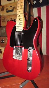 2003 Fender Highway One Telecaster Electric Guitar Red w/ Case Upgraded Pickups