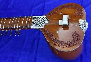 Sitar Burma Teak wood Ravishankar Style, Radhey Shyam Sharma & Co. Professional