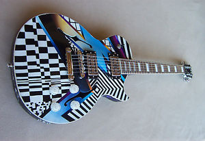 New Custom Made Hand Painted Modern Classic Electric Guitar MADE IN THE USA!