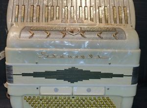 Vintage Stanelli Pixie Accordion 120 keys Mother of Pearl