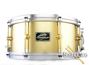 Canopus 6.5x14 "The Brass" Polished Shell Snare Drum