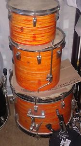 vintage ludwig drum 1967 orange mode Ludwig Cafe kit