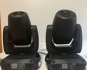 2 Elation Platinum Spot 5R Pro DMX Moving Head Lights with MyDMX CPU controller