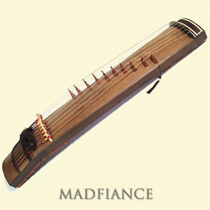 Ajaeng Korean zither with strings tranditional musical instrument twisted silk