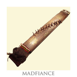 Gayageum Korean zither with twelve strings tranditional musical instrument jade