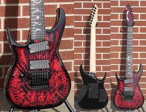 NEW!!  Left Hand Rusty Cooley Dean USA RC7 Electric Guitar Lefty 7 String + Case