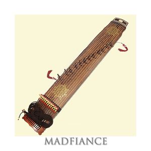 Gayageum Korean zither with twelve strings tranditional musical instrument gold
