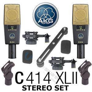 AKG C414 XLII ST Condenser Microphones Stereo Set Pair