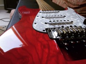2004 USA Floyd Rose Redmond Model 1, Transparent Red over Swamp Ash, beautiful!