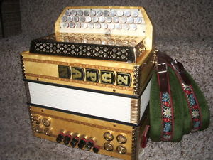 Slovenian Zupan Alpe II-D 3 Row Diatonic Button Box Accordion C,F,Bb Small Size