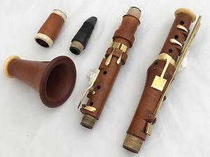 Antique German 11 square brass keys Boxwood Bb Clarinet - G.SCHUSTER -1860's