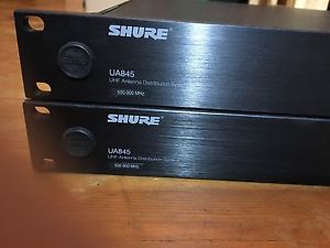 2x SHURE UA845 UHF WIDEBAND Antenna Distribution System 500-900MHz