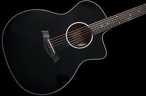 Taylor 214ce DLX  Deluxe Black Acoustic Electric Guitar W/ Original Hard Case